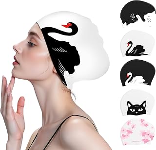 Large Silicone Swim Cap for Long Hair, Women Men | Water Exposure Reduction: Helps reduce water entry and contact between hair and pool water.