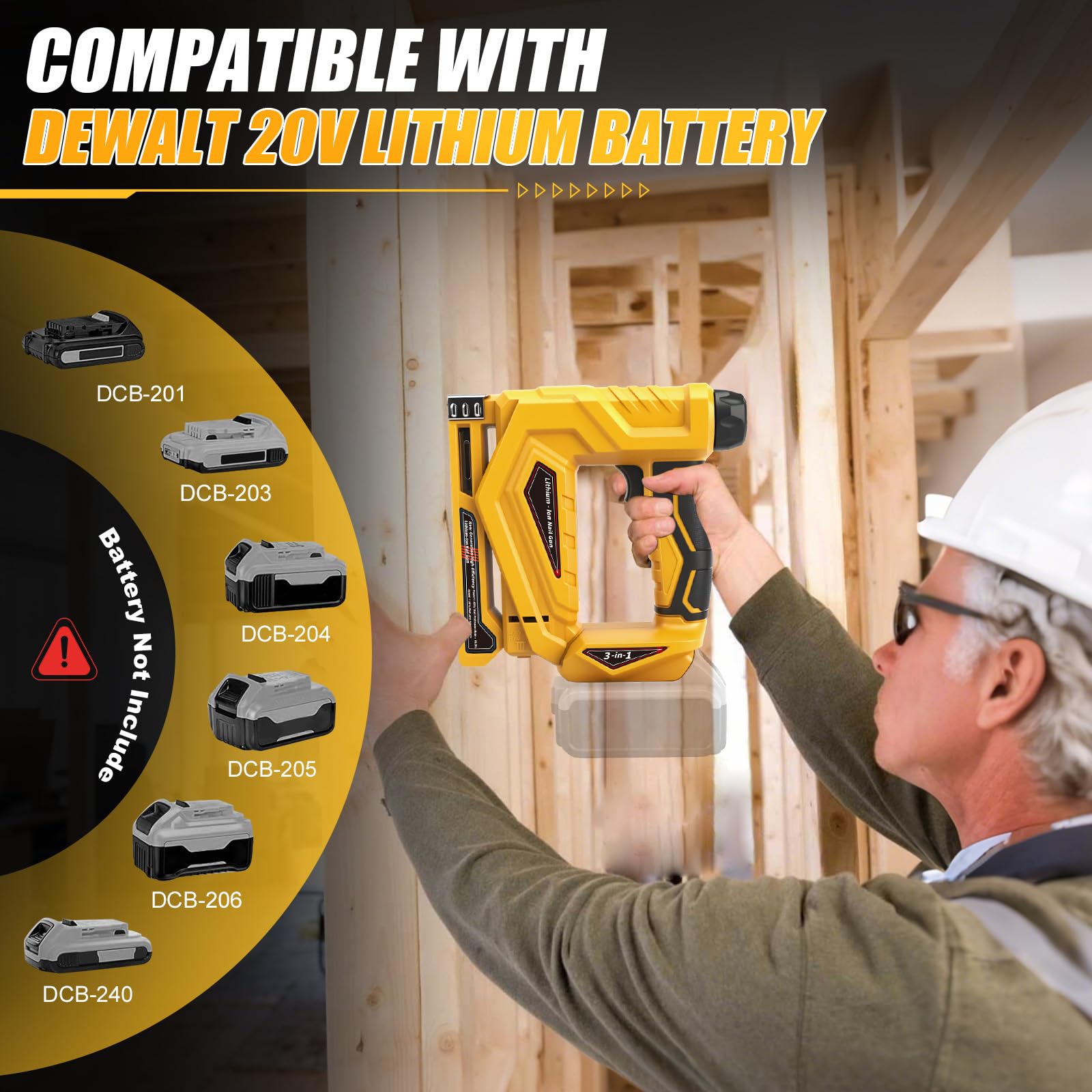 Roadtime Agrafeuse Electrique pour DeWalt 20 V batteries (sans batterie)
