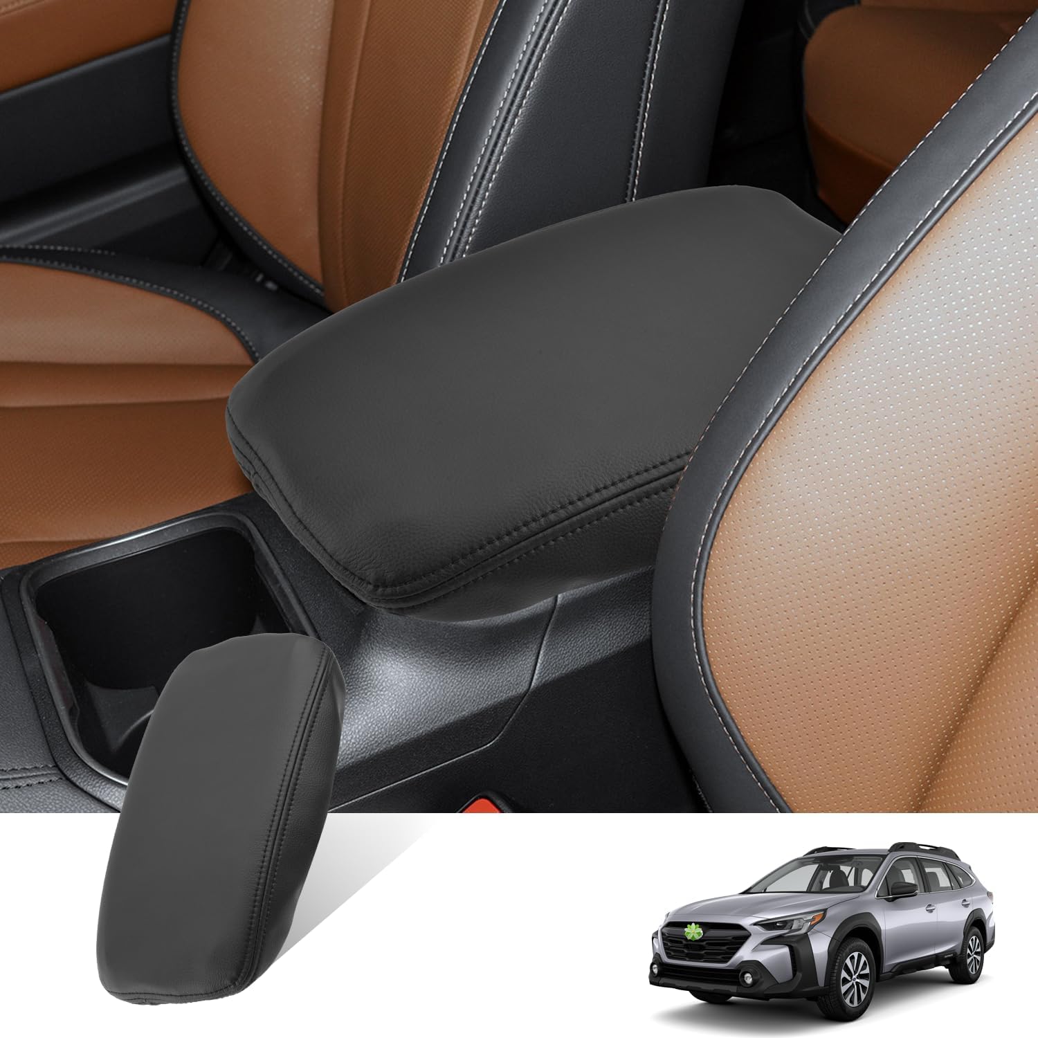 Ruiya 2025 Outback Armrest Cover for Subaru Outback Wilderness 2025 Accessories Center Console Cover Armrest Lid Cover Compatible with 2020-2025 Subaru Outback Wilderness/Touring/Premium/Base/Limited