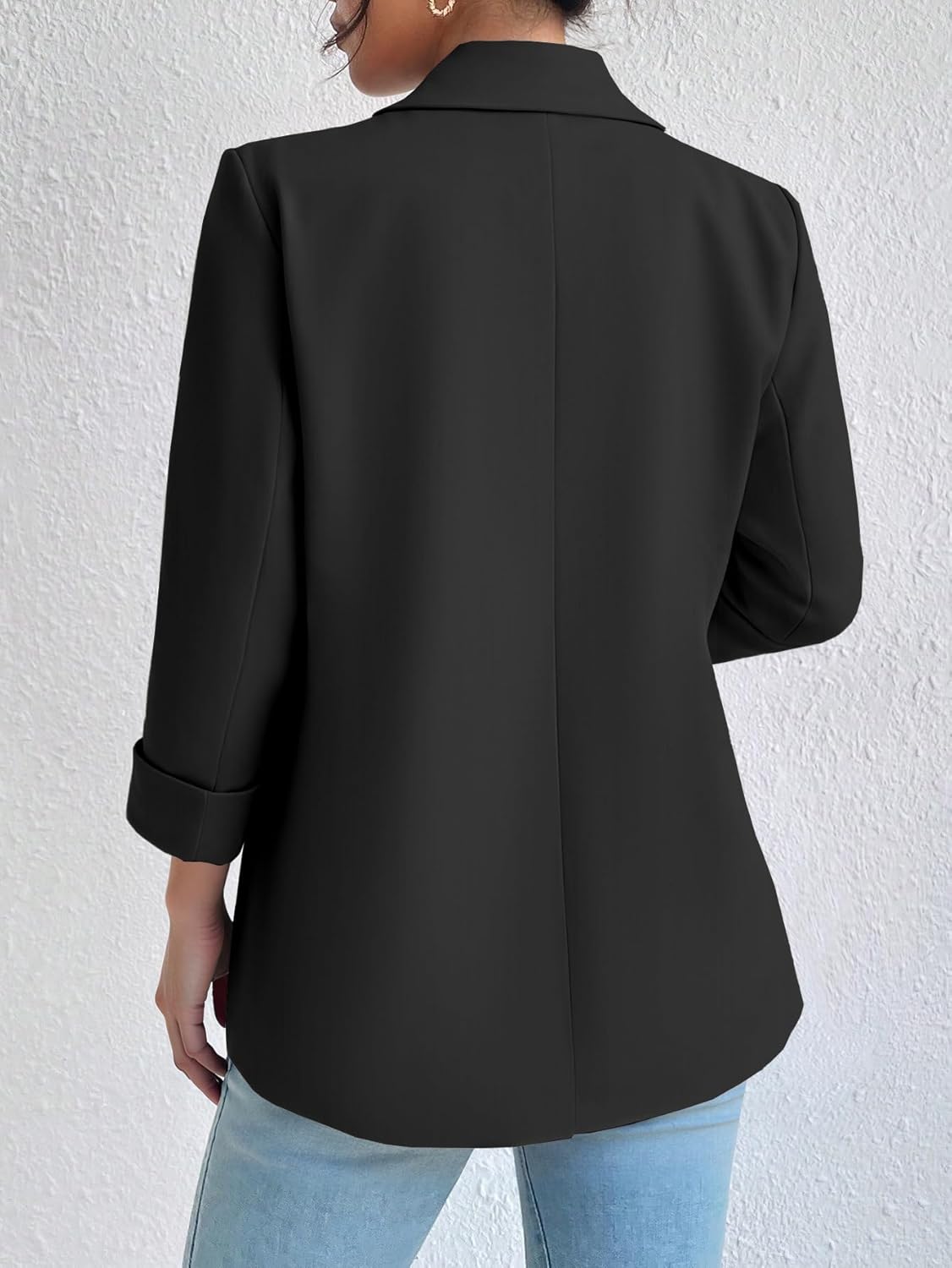 Women Blazer Suit Jacket Notched Collar Casual Work Office Blazers - Image 6