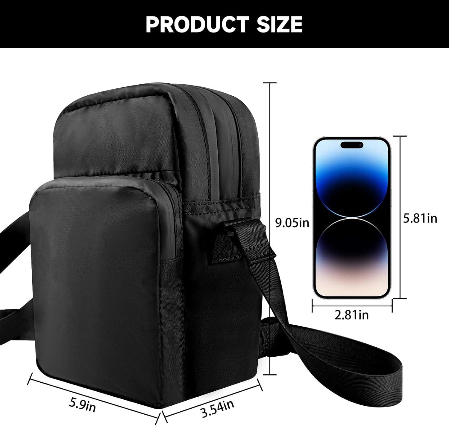 Magnetic Gym Bag, Magnetic Golf Pouch, Small Gym Bag for Men, Gym Accessories for Men, Large Capacity with Secure Magnets, Gym Workout, Travel Bag, Black - Image 2
