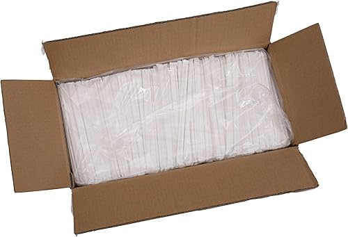 Boardwalk BWKPPRSTRWWR - Pajitas de papel envueltas individualmente, 7.75 pulgadas x 0.25 pulgadas, color blanco (3200/caja)