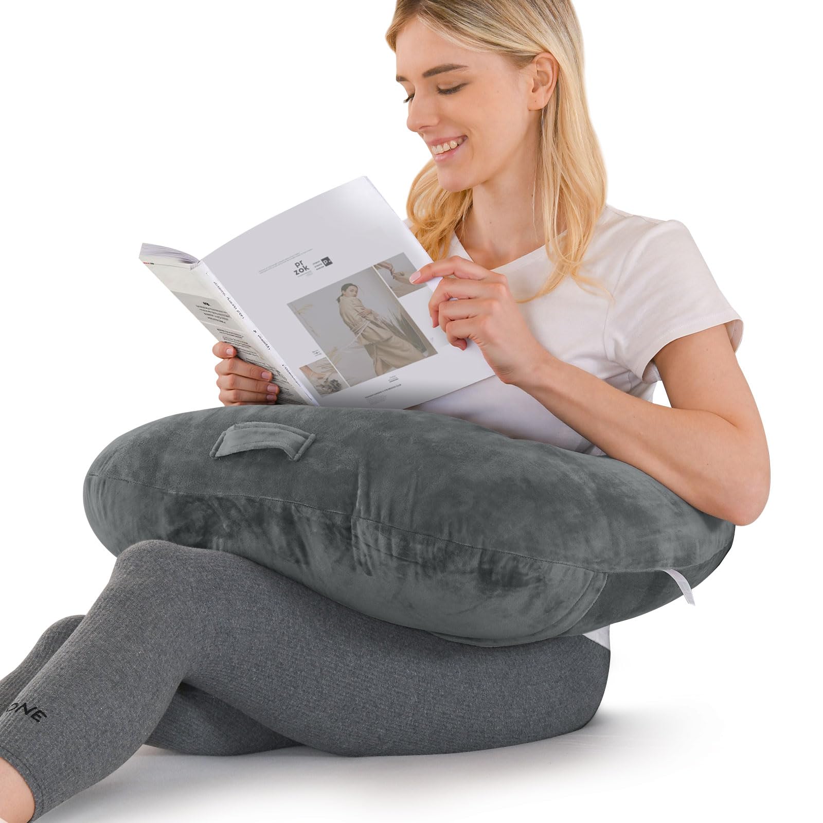 Mingfuxin Reading Pillow for Gaming Arm Lap Support Gaming Pillows with Elbow Rest for Adults & Kids Sitting in Bed Sofa Floor