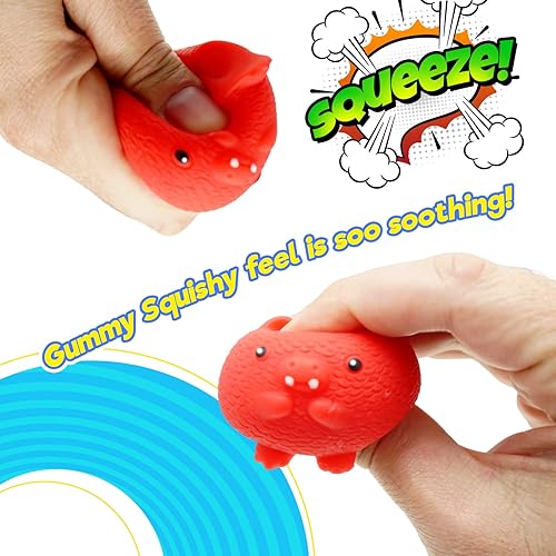 Miniatura 4 de JA-RU Squeesh Yum Jiggly Animal Squishies (1 paquete esponjoso, 3 juguetes por paquete) lindos animales esponjosos juguetes para la ansiedad para