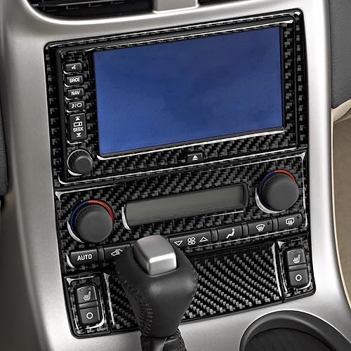 Miniatura 7 de Adhesivo para panel de CD de consola central de automóvil, cubierta interior de fibra de carbono para Chevrolet Corvette C6 Z06  C6 ZR1  C6 Grand