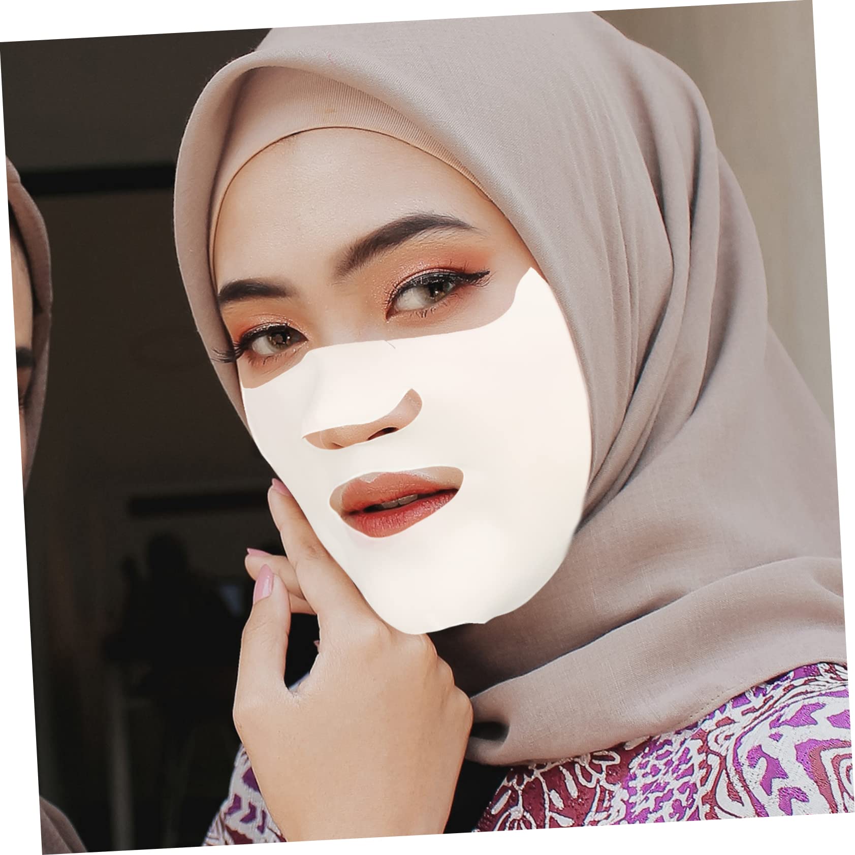 INOOMP 12 Pz Maschera Per Il Viso in Gel Maschera Gel Per Il Viso Copertura Per La Protezione Del Viso Prodotti Skincare Viso Tessuto Elastico Luce Ultravioletta Golf