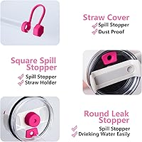 Vista 59 de Silicone Spill Stopper Set Compatible with Stanley Cup 2.0 30oz & 40oz with Straw Cover, Set of 4