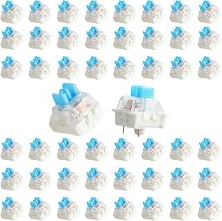 50 Pcs Mechanical Keyboard Switches 3-Pin Tactile Clicky Replacement Keys for Gaming Keyboards, High Quality Durable Mechanical Keyboard Click Switches Set for PC Gamers and Custom Keyboard Mods