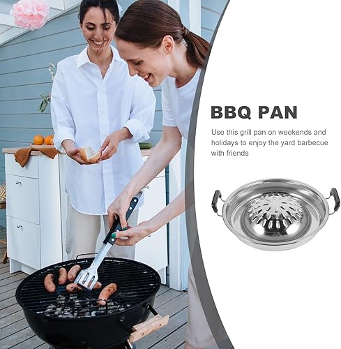 Miniatura 7 de ABOOFAN Sartén tailandesa coreana para barbacoa, de acero inoxidable, para barbacoa, para Shabu, verduras, huevo, cerdo, carne de res, ajo,