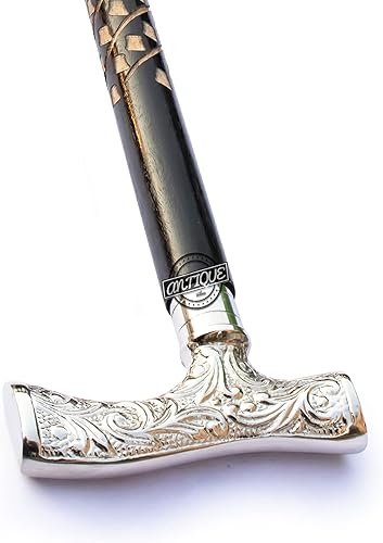 Miniatura 6 de Unisex Lightweight Sturdy Walking Canes Antique Style Brass Handle Foldable Walking Sticks Casual Gift for Men Women, Christmas, Secret Santa, New