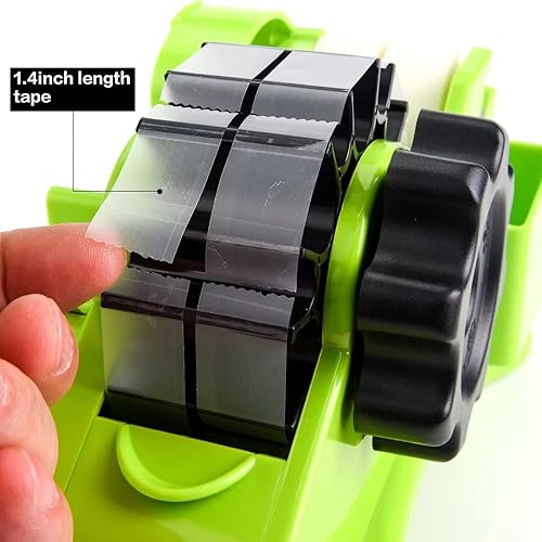 Miniatura 6 de Dispensador de cinta adhesiva con empaque verde ZHAJIANG con ranura para compartimento y núcleos de doble rollo de 1" y 3", dispensador de cinta