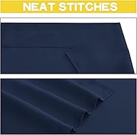 Vista 7 de NICETOWN 2 paneles de 42 x 63 pulgadas de largo, cortinas opacas con bolsillo para barra con 4 paneles de 42 x 16 pulgadas de largo, cenefas opacas