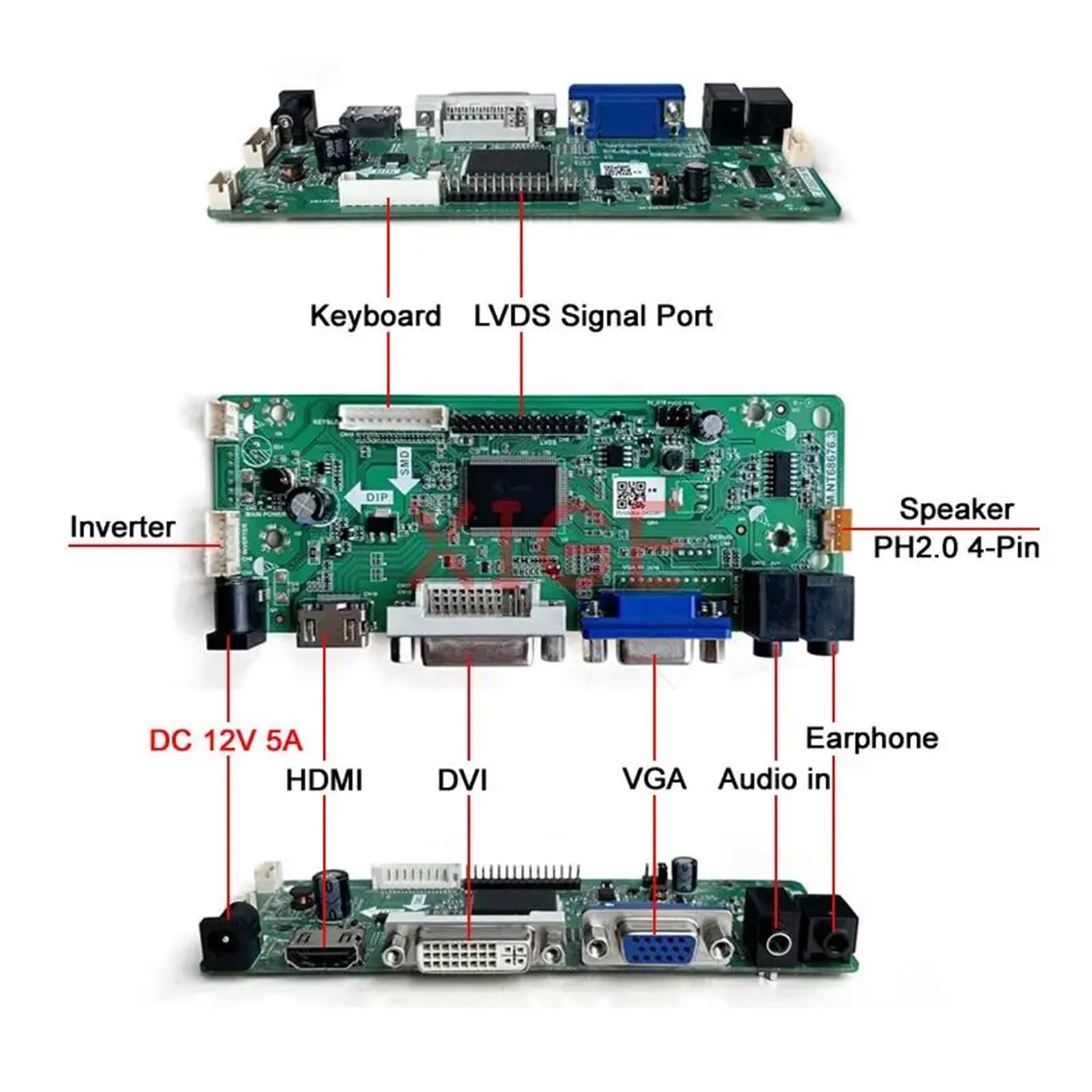 For M240HTN01 M240HVN01 M240HVN02 Scheda Driver Del Controller Display LVDS 30Pin Kit FAI DA TE DVI VGA 1920 * 1080 Pannello 24 "Accessori Compatibili HDMI(For M240HTN01.0)