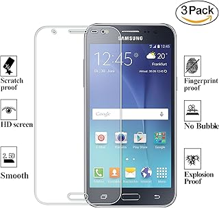 ZEEREE [3 Unidades] Galaxy J7 2016, Dureza de Grado 9H Cristal Vidrio Templado Premium Protectores de Pantalla para Samsung Galaxy J7 2016 (5,5 Pulgada)