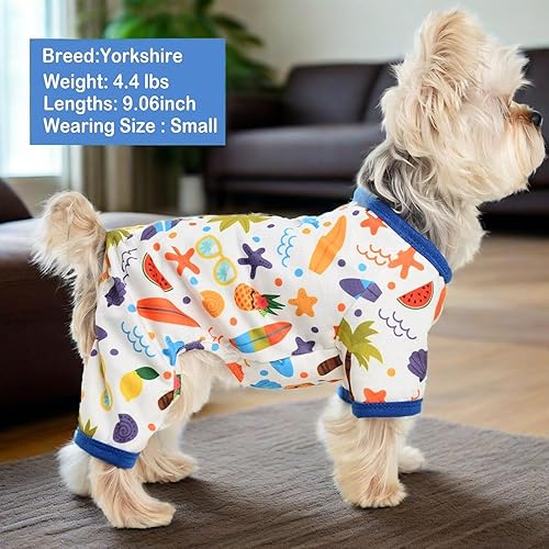 Miniatura 72 de Yikeyo Dog Pajamas for Small Dogs, Soft Thin Pjs Jammies Cat Doggie, Summer Pet Cute Puppy Clothes Outfits Dogs Boy Girl(Donut, L)