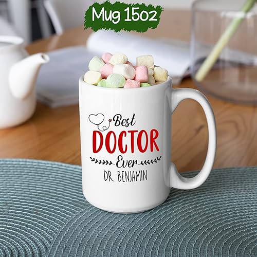 Miniatura 79 de Tazas personalizadas del mejor médico del mundo, tazas de café personalizadas con nombre, tazas de té personalizadas para médico, regalos de Taza