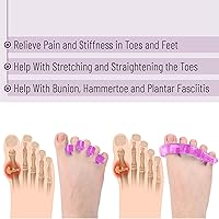 Vista 58 de Dr. JK- Separador de dedos de gel ToePal, 2 pares, espaciadores de dedos, corrector de juanetes