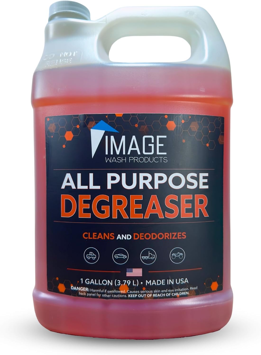 Image Wash All Purpose Foaming Degreaser Spray Heavy Duty Grease & Oil Remover for Engine Bays Tires Kitchen Counters & Stainless Steel Safe for Sealed Granite Marble & Painted Surfaces