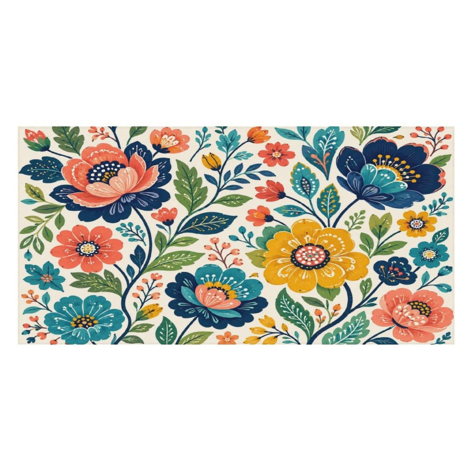 Anceky Floral Oversized Beach Towel Quick Dry Sand Free Microfiber Travel Towel Lightweight Multi Purpose Beach Blanket Pool Gym Bath Towel 63x31 in