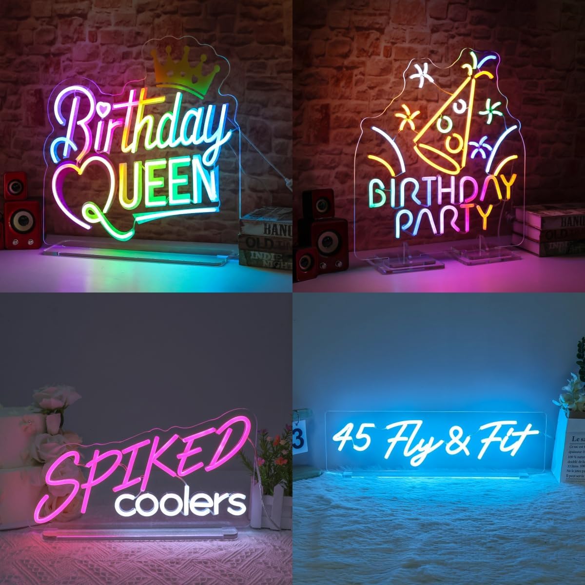 Tabletop Custom Neon Sign, Personalised Free Stand Led Neon Sign with Acrylic Base, for Business, Studio, Boutique, Salon, Barbershop, Home Decor,Bar