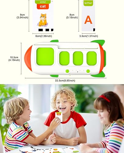 Miniatura 6 de Tarjetas didácticas parlantes para niños pequeños de 2 3 4 5 años, inglés bilingüe español, juguetes para autismo, juguetes de terapia del habla,