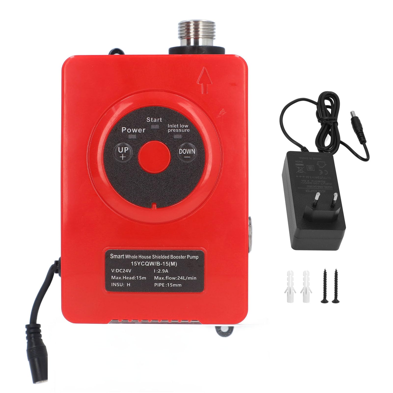 Pompa Booster per Scaldabagno 24 L/min 69 W, Pompa Booster Schermata Intelligente Pompa di Circolazione Ultra Silenziosa per L'orto