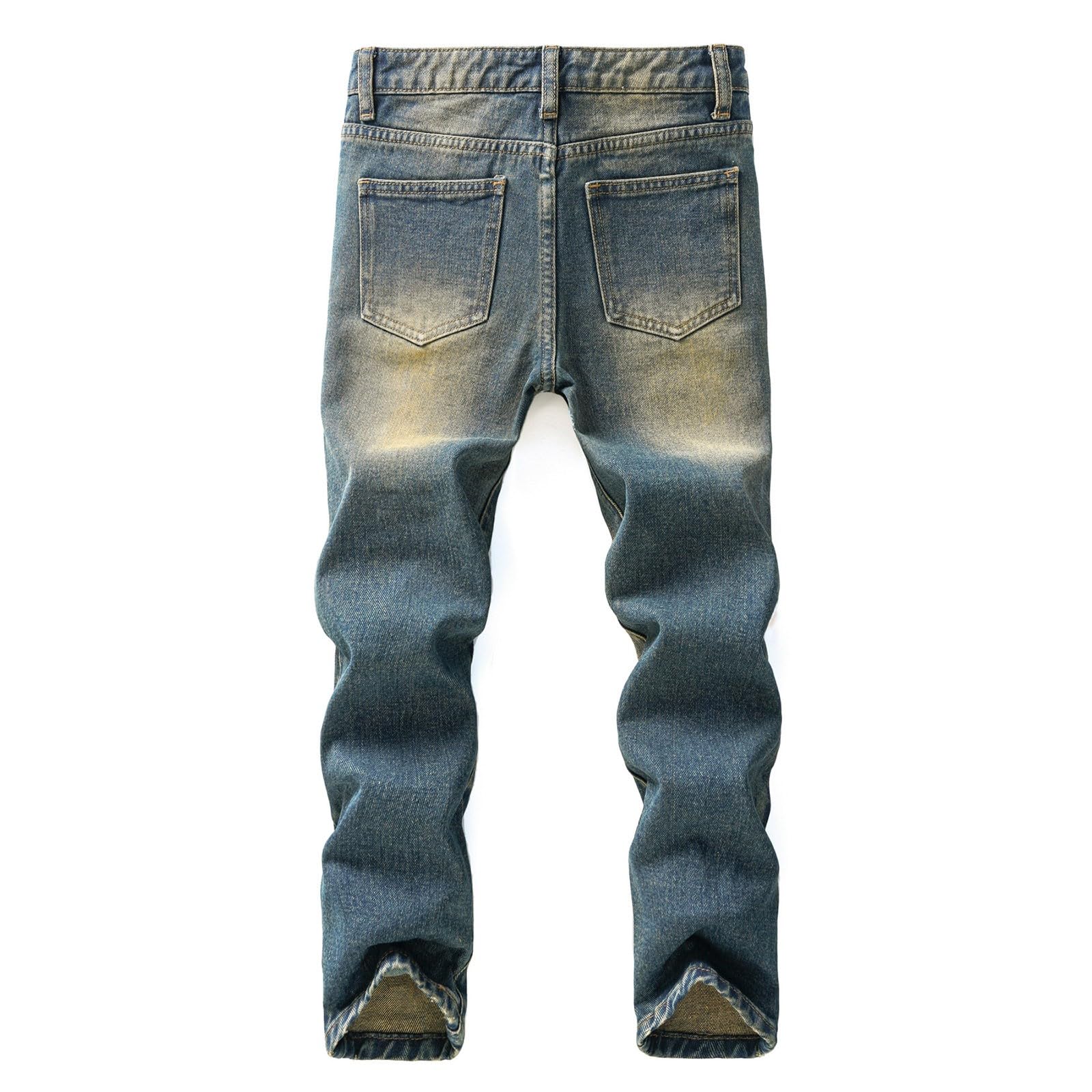 Genérico Vaqueros Niño 4-14 Años Slim Fit Rotos Pantalon Vaquero Adolescentes Chico Cintura Elastica Vintage Hippies Streetwear Jeans Pantalones Vaqueros Cargo Denim Stretch Otoño 2026