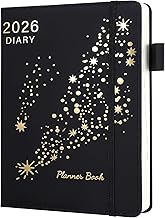 2026 Diary A5 Page A Day, 12 Month Full Year Daily Planner from Jan. 2026 to Dec. 2026, Hardcover Organiser Journal Notebook for School Home Office, 21×14 cm (Meteor)