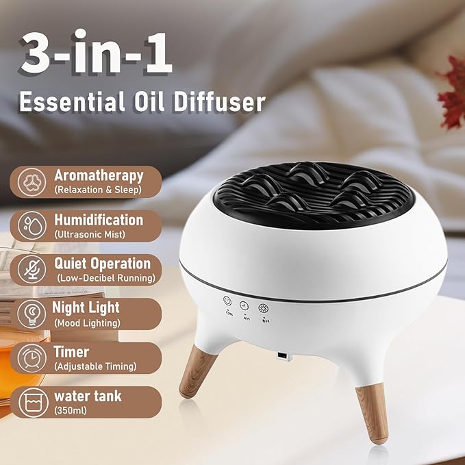 Difusor de Aromas Eléctrico 300ml con Control Remoto y Luces LED miniatura 2
