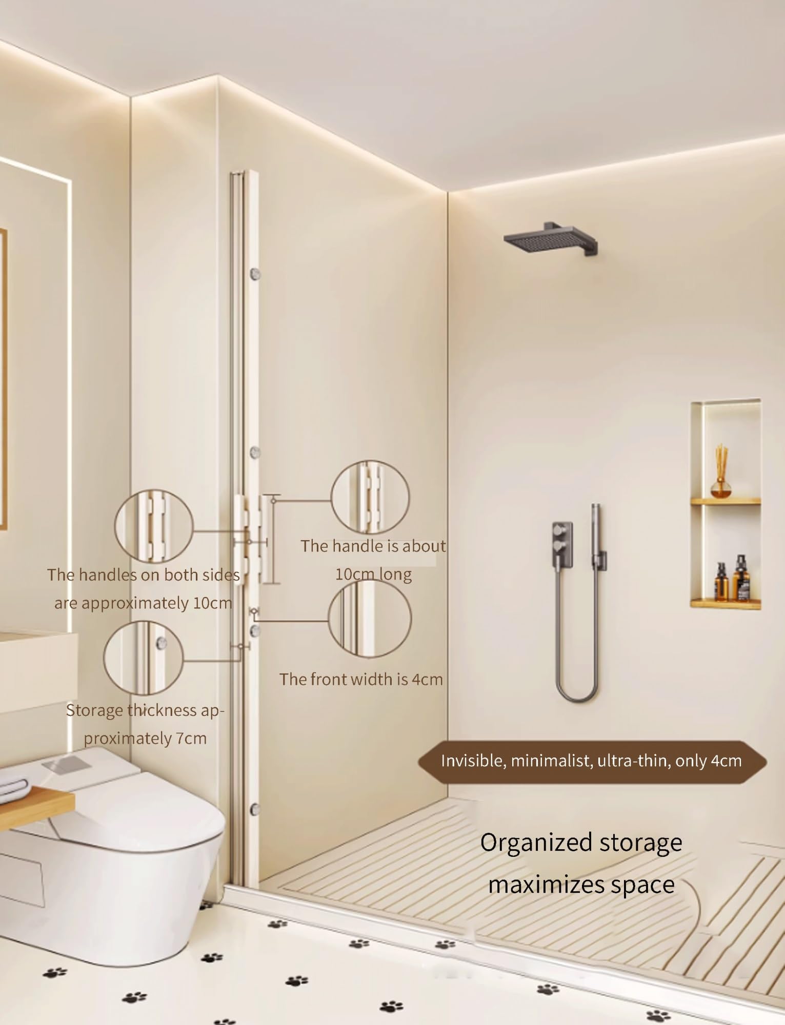 Cortina de ducha plegable magnética, material de poliéster impermeable, ideal para uso familiar y hotel