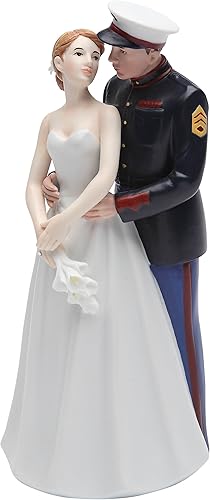 Regalos Cosmos 33267 Cerámica Figura de Pareja de la Marina de los Estados Unidos, 17,78 cm