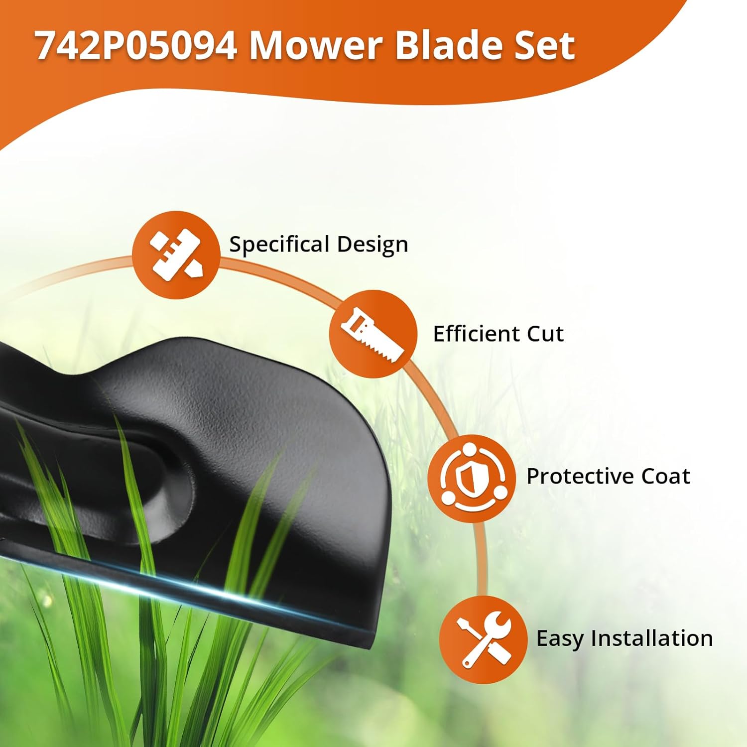 742P05094 Mower Blade Fit for Cub-Cadet 50" Enduro XT1-LT50 Ultima ZT1-50 ZT2-50, 742-05094-X High Lift Blades Replace for 742-05094, 742-05512-X, 3 Pack