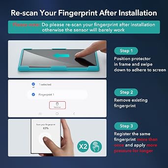 ESR 2 Pack for Samsung Galaxy S24 Ultra Screen Protector, Align Frame