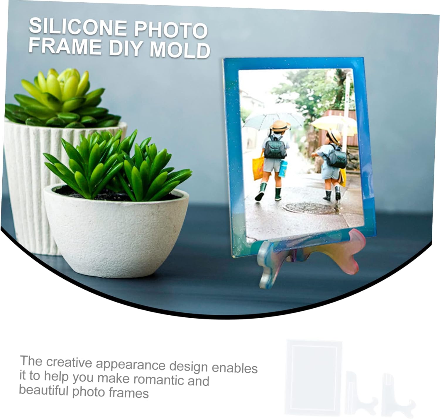 Lurrose 1set Silicone Photo Frame Mold for Creative Crafting Easy to Use Flexible Silicone Material for Custom Desktop Decorations for Boys and Girls and