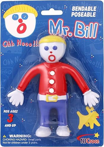 Miniatura 2 de NJ Croce Figura de Mr. Bill de 5.75 pulgadas, juguete clásico de Saturday Night Live Show, seguro para niños, regalo vintage para niños o