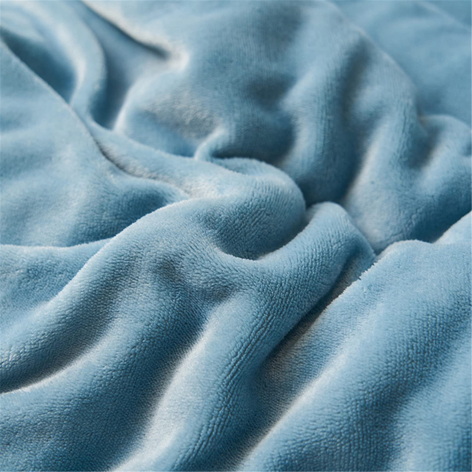 Manta Sherpa Manta Mimosa y Acogedora, Manta de Lana de Cordero, Manta Reversible de Microfibra para Cama y Sofa, Fácil de cuidar (Azul Claro,180x200cm)