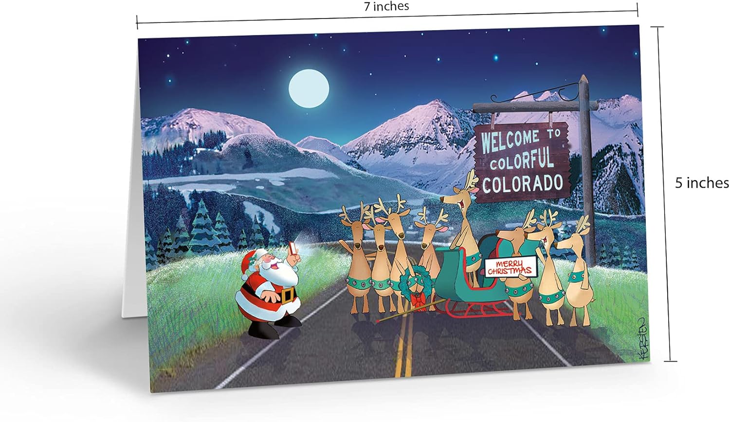 Stonehouse Collection Personalized Welcome To Colorful Colorado- Christmas Card- 24 Colorado Christmas Cards and Envelopes (Personalized)