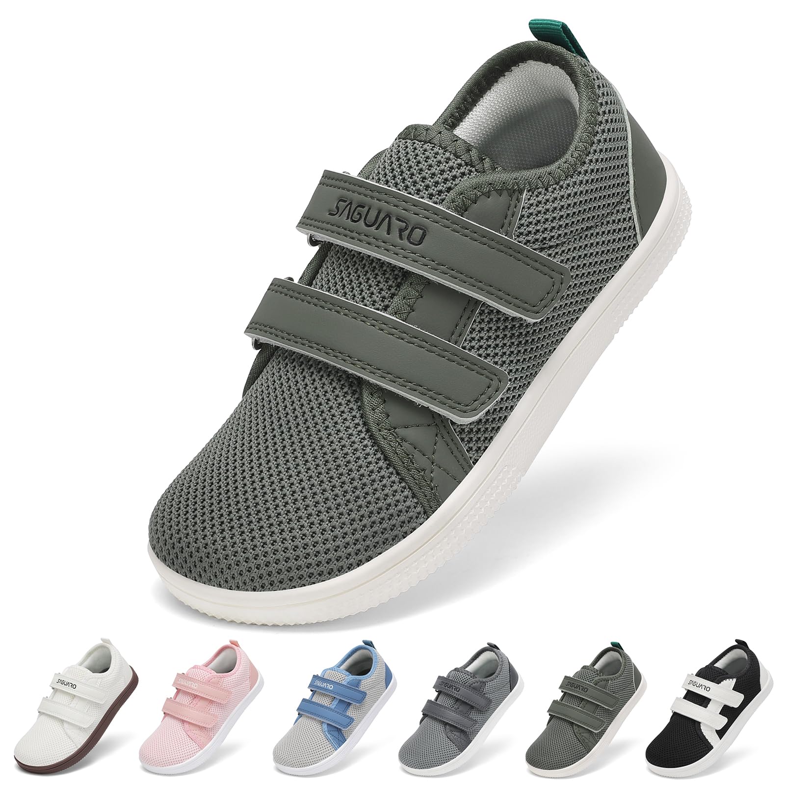 SAGUARO Scarpe Barefoot Bambini-Sneakers Minimaliste da Ginnastica,Punta Ampia e Spaziosa,Adatte alla Scuola,Uso Quotidiano e attività Outdoor,Gr.25-35
