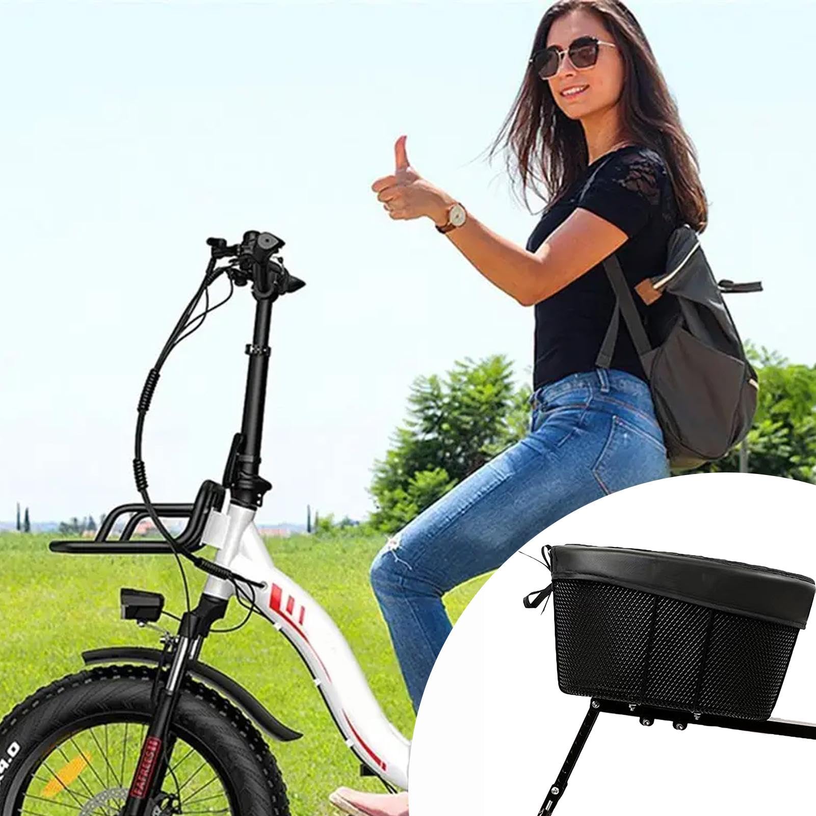 Lenkerkorb für Hunde, Fahrrad-Haustierkorb - Fahrradkorb - Wasserdichter, Faltbarer, Abnehmbarer Korb, vielseitig einsetzbar für kleine Haustiere