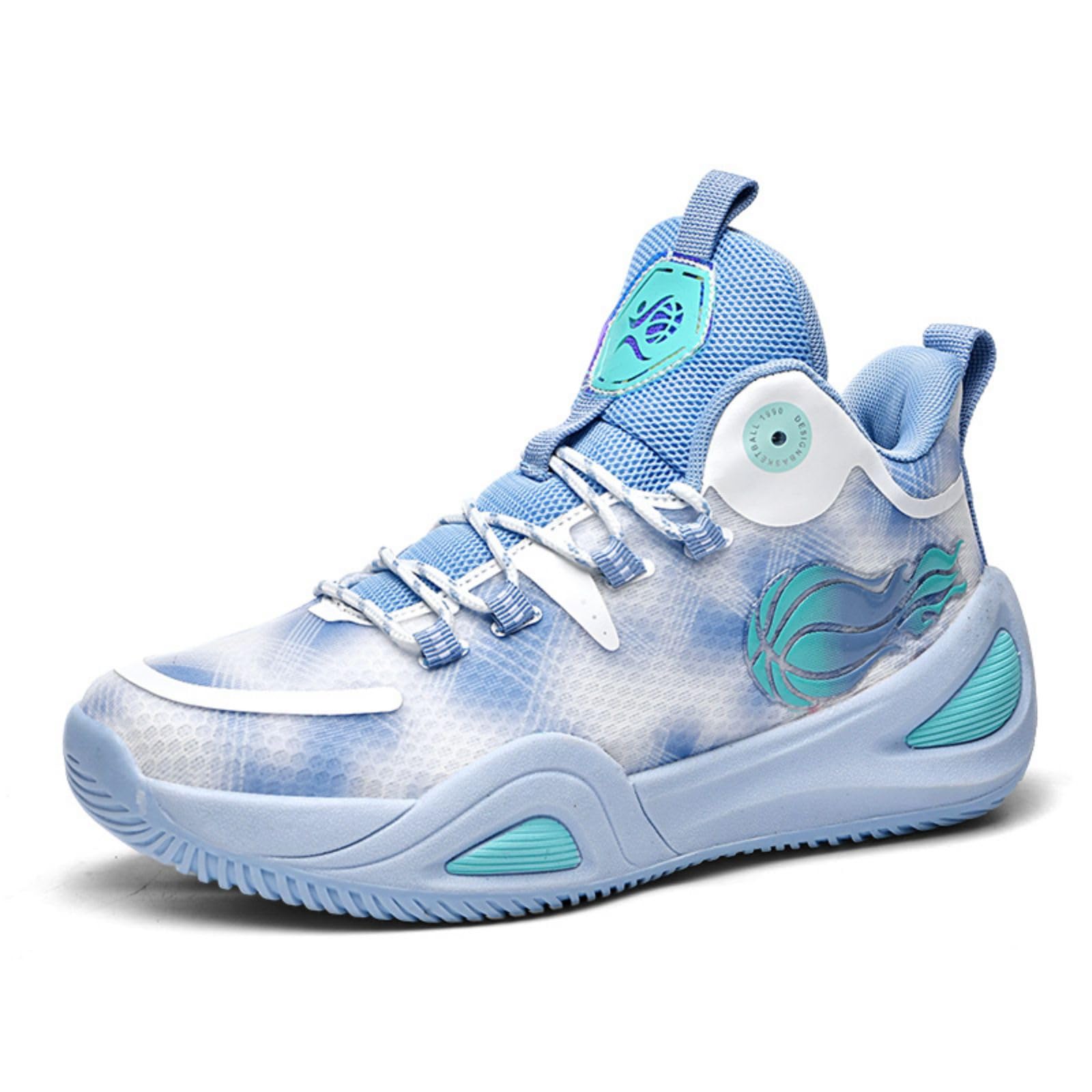 fashionable and lightweight sports shoes, breathable running shoes, non slip basketball shoes 36 EU 2Blue