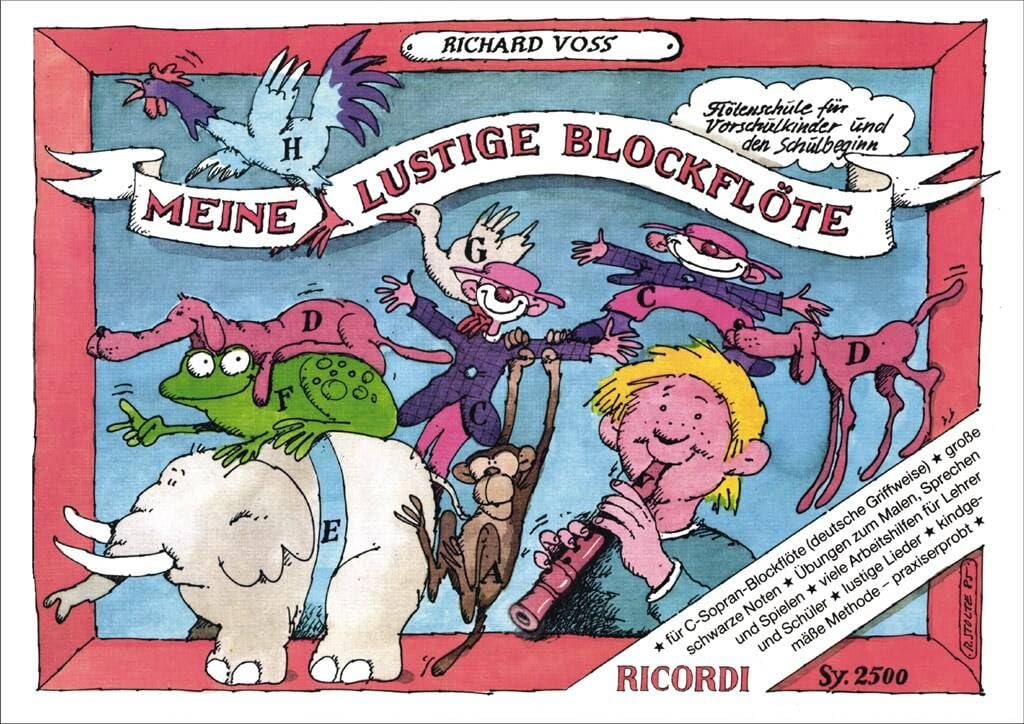 Meine lustige Blockflöte (deutsche Griffweise) Band 1 - Flötenschule für Vorschulkinder und den Schulbeginn + Korkfett - Flöte Soprano Recorder ISBN 9783931788438
