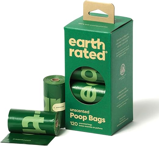 Earth Rated – Recambio de bolsas Earth Rated para perros 8 rollos sin perfume. Verde
