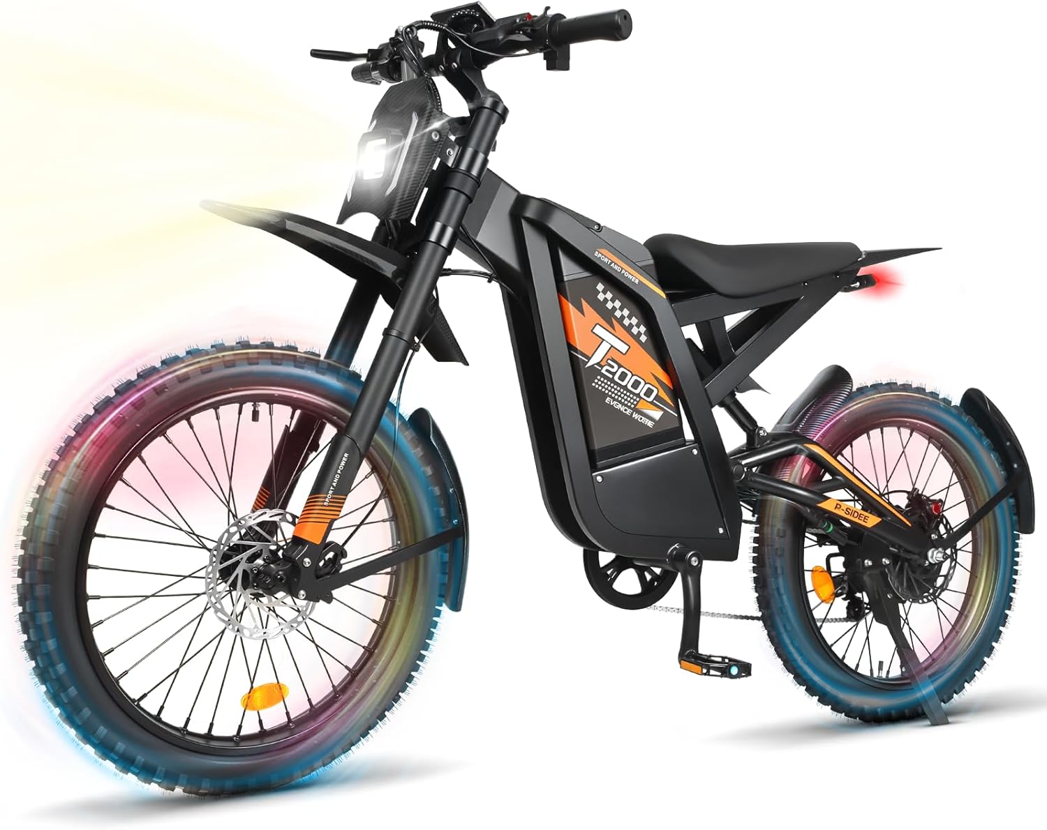Electric Dirt Bike, 3000W Peak Motor Ebike with Removable Battery, Motorcycle for Adults Teens Mountain Electric Bike Speed Up to 37MPH Hydraulic Brake Moto Eléctrica para Adultos