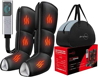 Leg Massager with Heat and Compression, Foot and Calf Massager for Circllation and Pain Relief, 12 Intensity, 6 Modes,3 Heating, Compression Boots for Muscle Recovery, Mother's Day Gifts - Amazon product rated Grade A