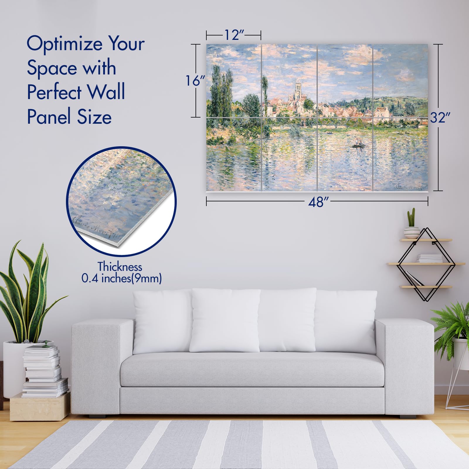 PINWELIFE® Wall Art Acoustic Panels, Sound Proof Absorbing Panels for Home/Office, Decorative Absorbing Dampening - Image 2