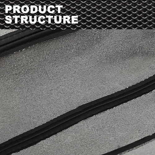 Miniatura 3 de Cubierta de cuero para tarjeta de inserción de panel de puerta, compatible con VW Beetle 1998-2010, 2 unidades, color negro