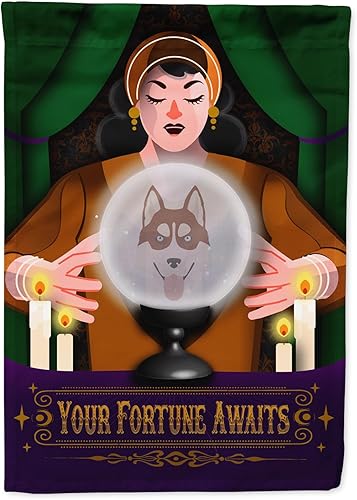 Miniatura 1 de Caroline's Treasures MLM1469CHF Siberian Husky Halloween House Flag Large Porch Sleeve Pole Decorative Outside Yard Banner Artwork Wall Hanging,