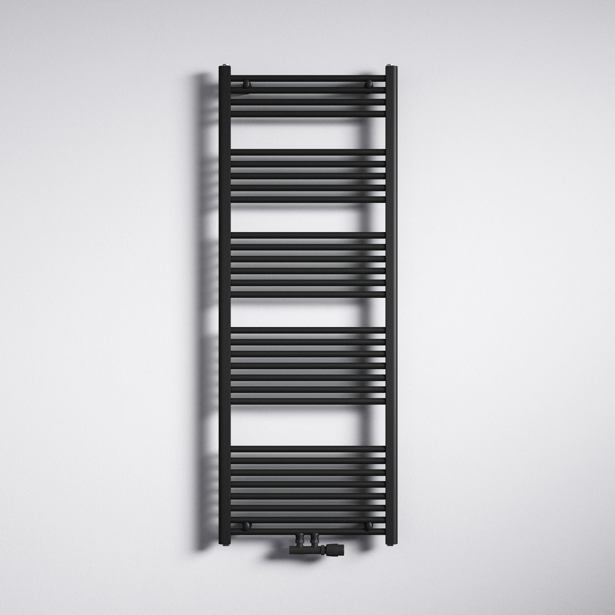Sèche-serviettes gris noir Mai & Mai en acier inoxydable pour chauffage central