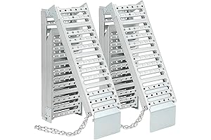 Sturdy Foldable ATV Quad Ramps Set Ideal for Loading, Unloading Utility Vehicles...