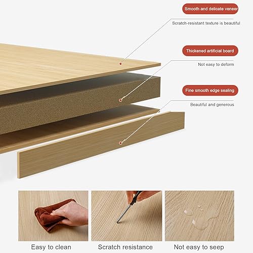 Miniatura 5 de QQXX Juego de tocador grande con espejo, tocador de maquillaje con estantes de almacenamiento y 4 cajones, taburete acolchado para dormitorio de